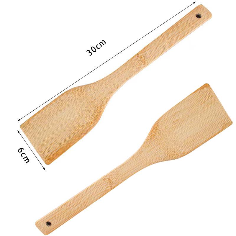 Bamboo Kitchenware Set: Non-Stick Spatula & Spoon for Stir-Frying