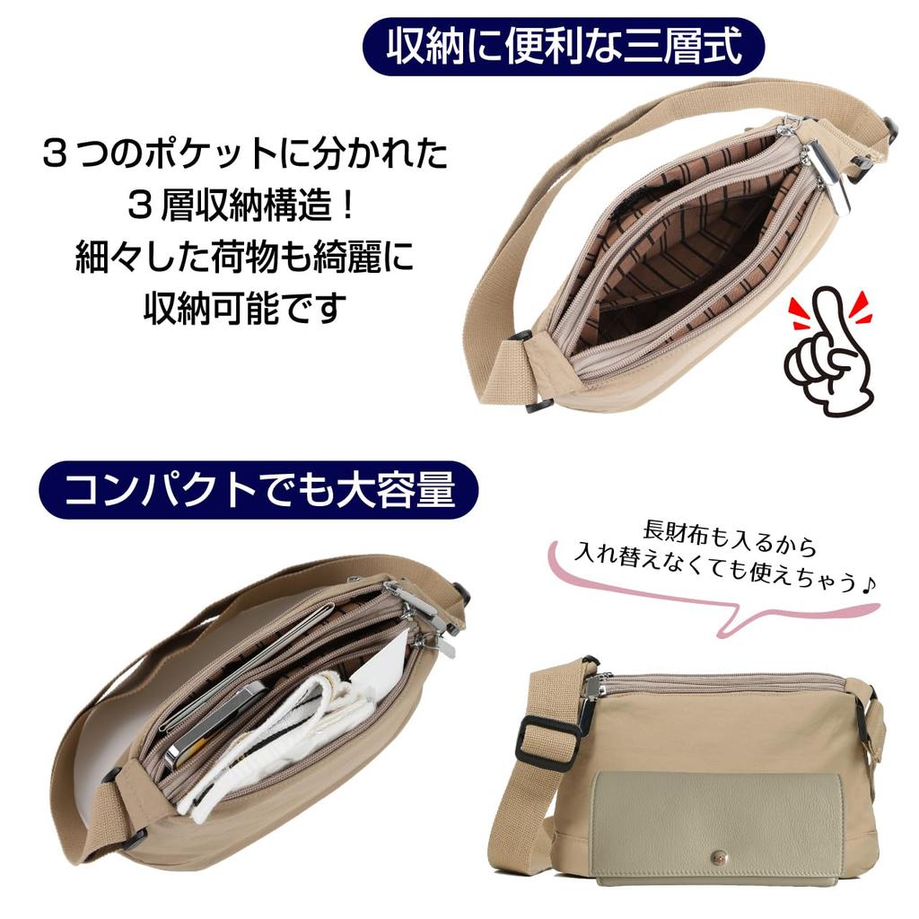 BB Field Damen Umhängetasche, Crossbody, Wasserabweisendes Nylon, Klein, Unisex, 2512 (Schwarz)