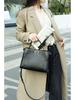 Genuine Leather Women's Large Capacity Tote - First Layer Cowhide Crossbody for Business and Commuting