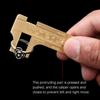 1Pcs Durable 80/100mm Brass Vernier Caliper Pocket Size mm/inch Slide Gauge Ruler with Metric Imperial Scale Mini Measuring Tool