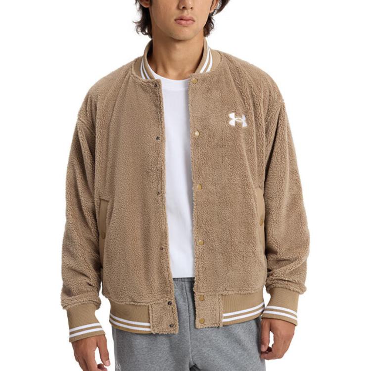 Under Armour Sherpa Loose Fit Jacket Unisex Jackets Camel-Brown 1389370-263