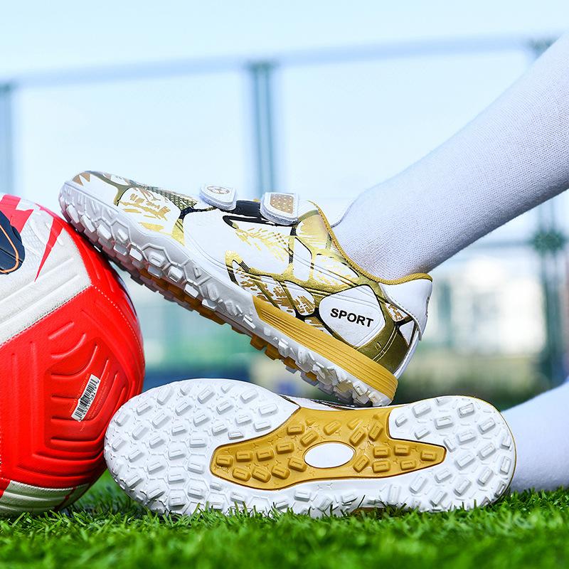 Foreign Trade Children's Football Shoes Velcro Men's and Women's Sports Football Shoes Broken Nails Student Football Game Training Shoes