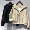 2024 Spring/Autumn Women's Korean Style Loose Windproof Hooded Short Jacket