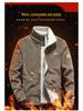 Veste polaire double face pour homme - Manteau décontracté d'extérieur Automne/Hiver 2022 (Style 2218)