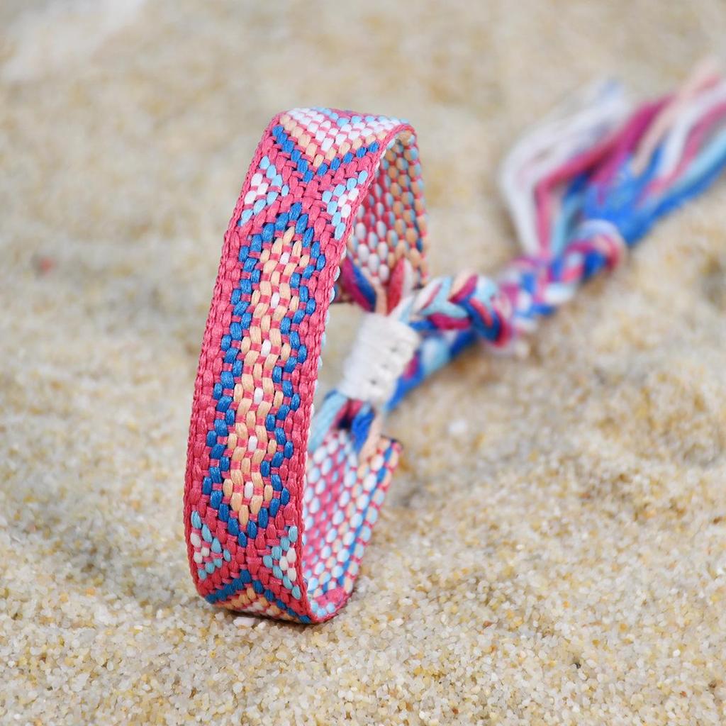 Nepalese Ethnic Woven Tassel Friendship Bracelet - Bohemian Style for Women