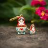 Vintage aufklappbarer und verschließbarer Schlüsselanhänger Kristall-Schlüsselbein-Kette Matroschka-Puppe Halskette Weihnachten