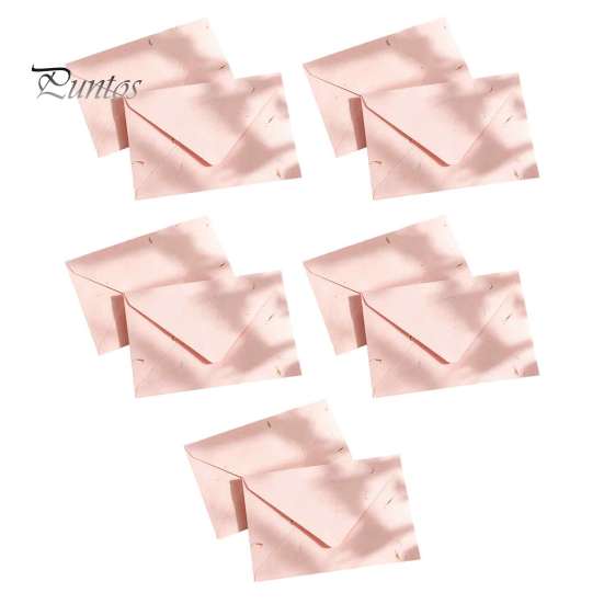 Premium Stationery for Literary Letters 10PCS Petal Art Envelopes, Real Floral Texture Design, Thick Paper Western Style Fresh Envelopes Thank