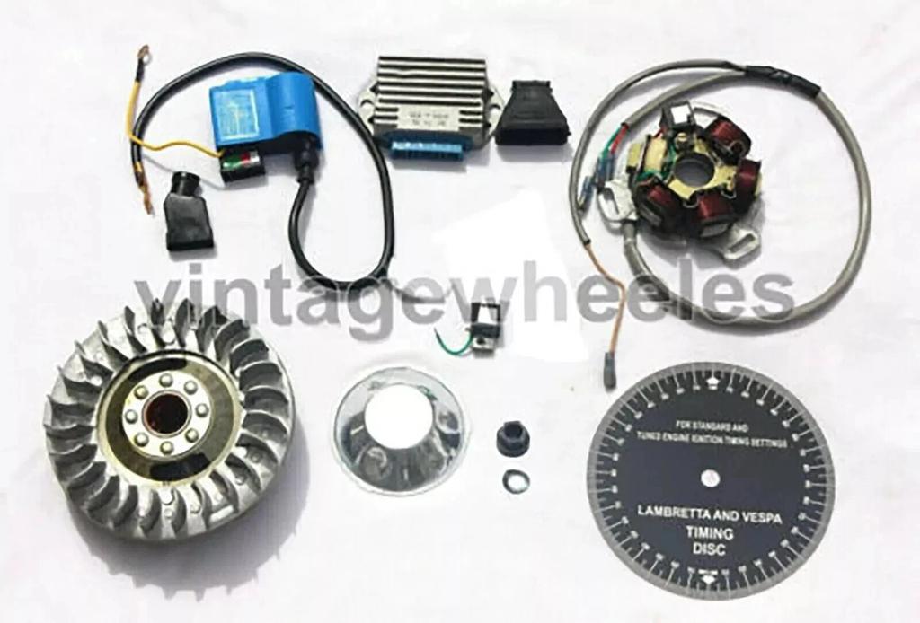 Lambretta GP - 12V Electronic Ignition Kit (Light Weight) Cdi- Disc - SIL Stator