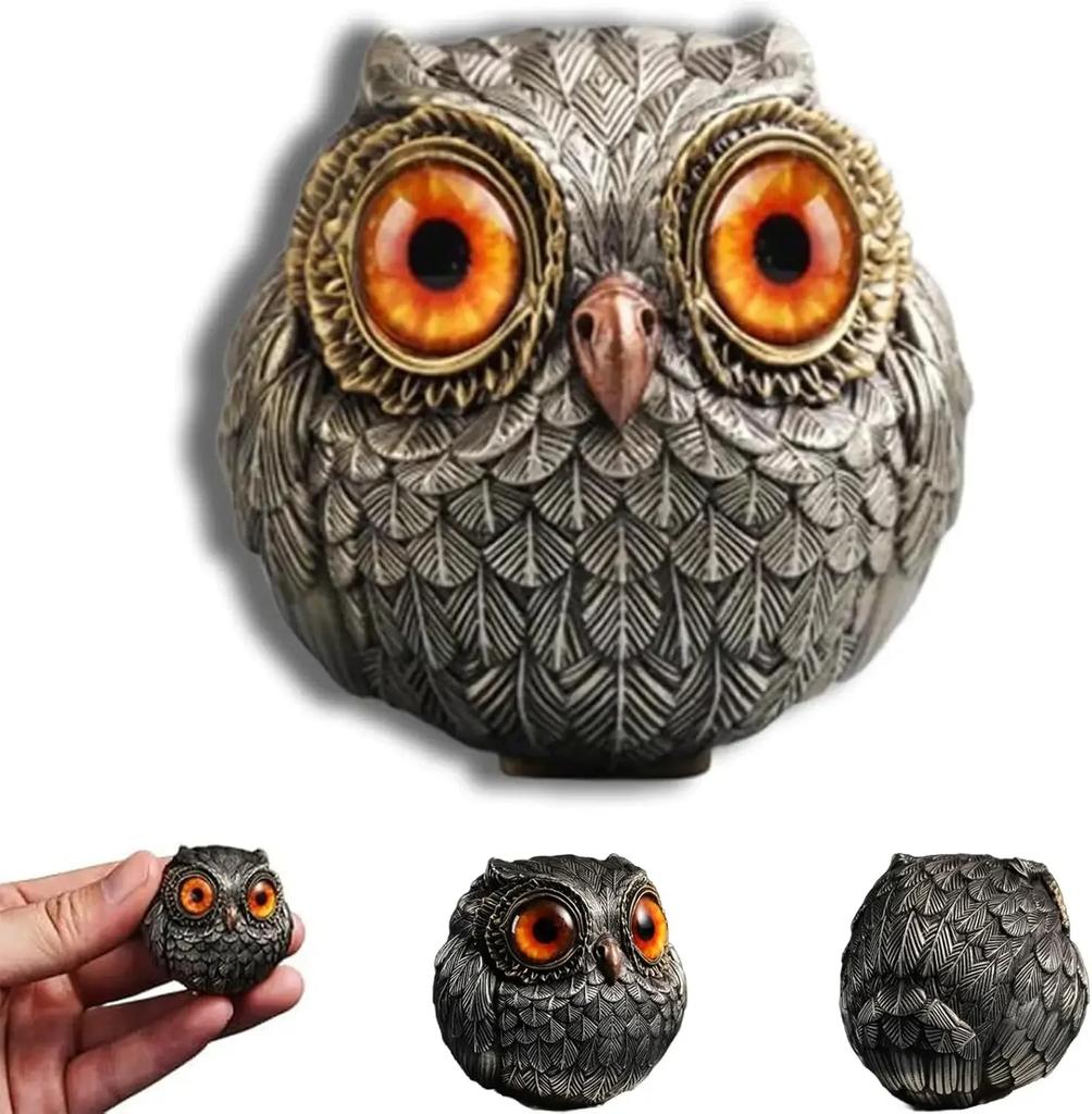 Cartoon Owl Figurine - Christmas Lucky Decor Desktop Decoration Small Gift Idea