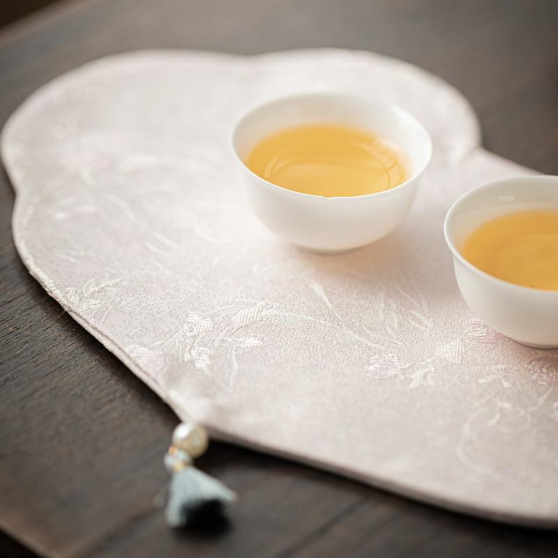 Fragrant cloud yarn small tea mat dry brewing mat new Chinese double-sided waterproof tea tablecloth mat national style fabric