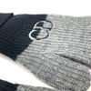 Dior 213MG01AT481 Logo CD Bicolor Accessories Gloves Wool Black/gray