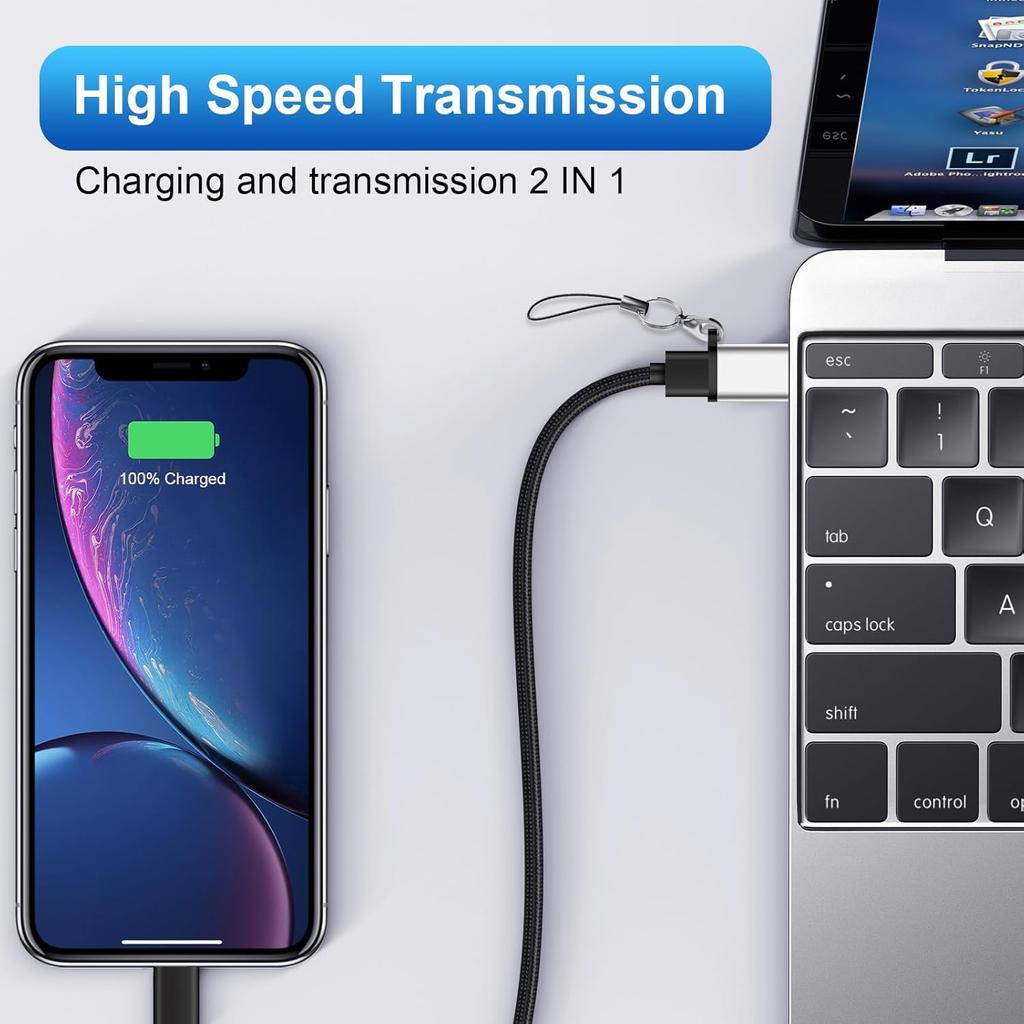 USB C Female to USB Male Adapter 3 Pack, OTG Converter, Type C to USB A Charger Cable Converter Compatible for Apple Watch iPhone 16 15 14 13 AirPods