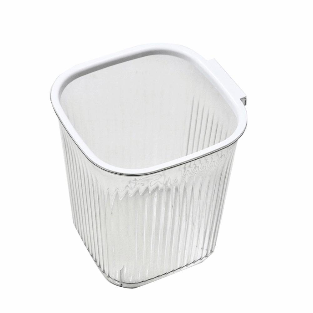 Thicken Trash Basket Plastic Dustbin Waste Basket Transparent Trash Can Household S 25cm