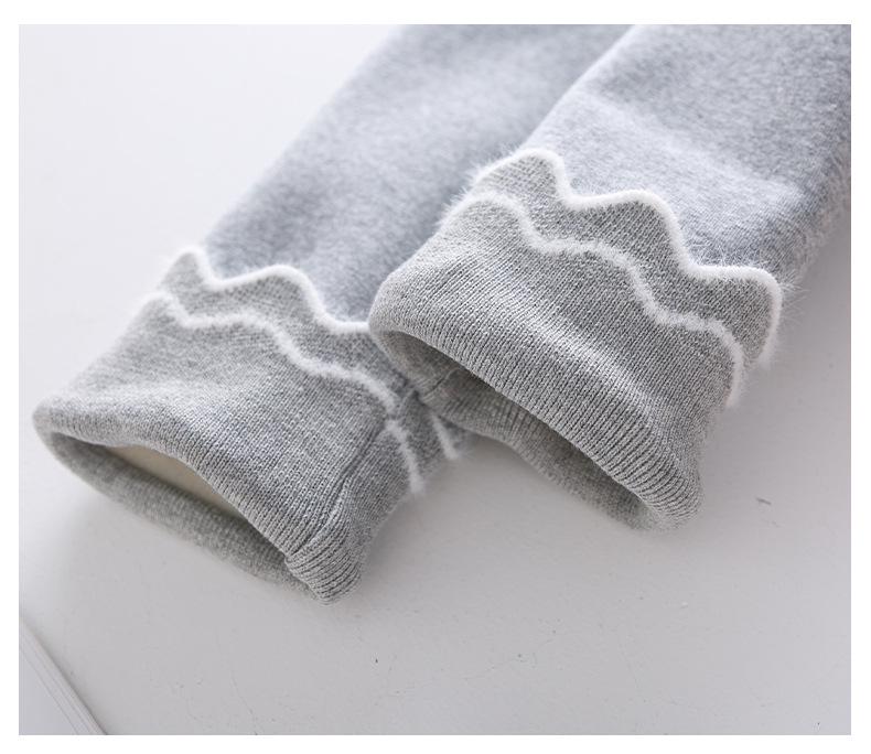 2025 Autumn/Winter Seamless Fleece-Lined Children's Leggings - Fashionable and Thickened for Girls