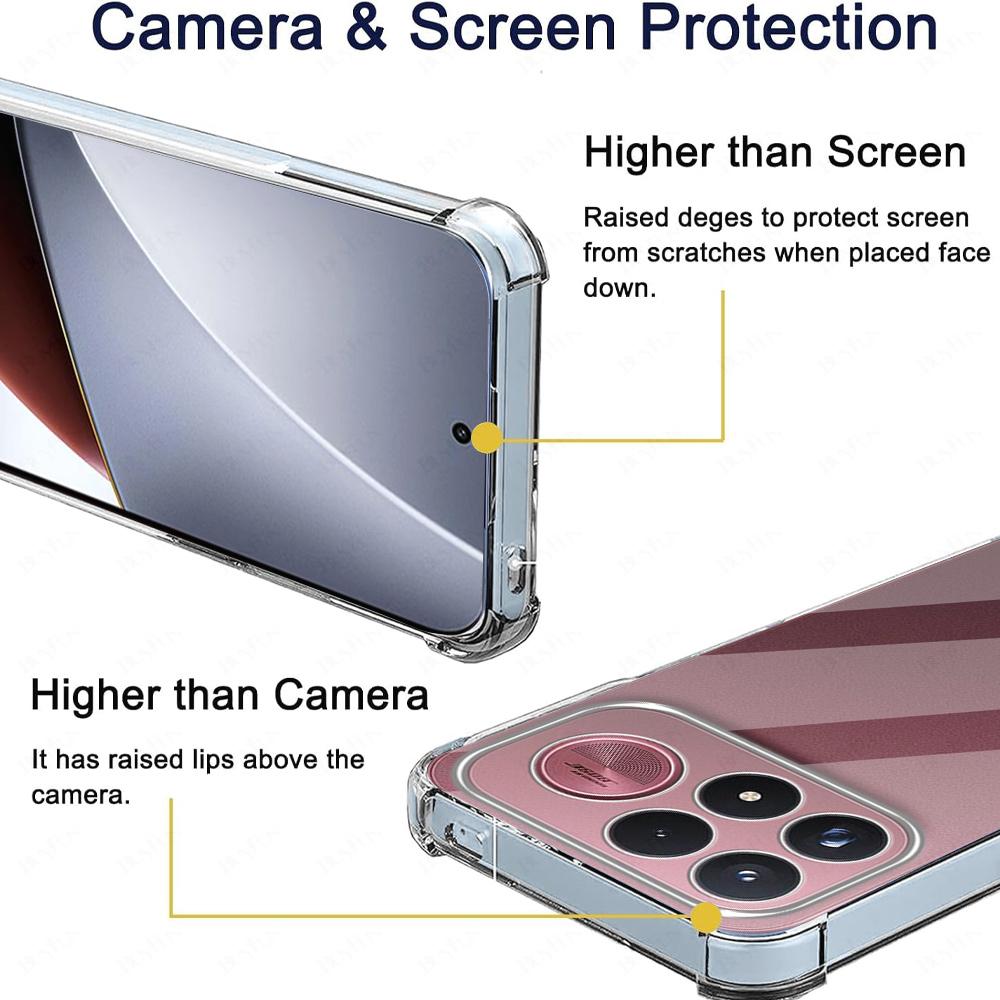 Shockproof Armor Case For Xiaomi POCO F9 Ultra POCOF9 Pro Little F9Ultra F9Pro 5G Clear Silicone Cover Transparent Funda Bumper