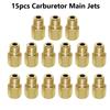 15PCS Hex Type Main Jets Carburetor For Mikuni VM TM TMX Mortorcycle Carburetor Injector Nozzle #330-#470 Accessories