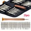 Mini Präzisionsschraubendreher-Set 25 in 1 Elektronischer Torx-Schraubendreher Öffnungs-Reparaturwerkzeuge für Mobiltelefone Kamera Uhr Tablet-PC