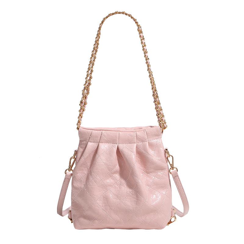 Diamond-patterned-style hobo bag 2024 women's spring-summer new mini backpack niche high-end single-shoulder crossbody bag