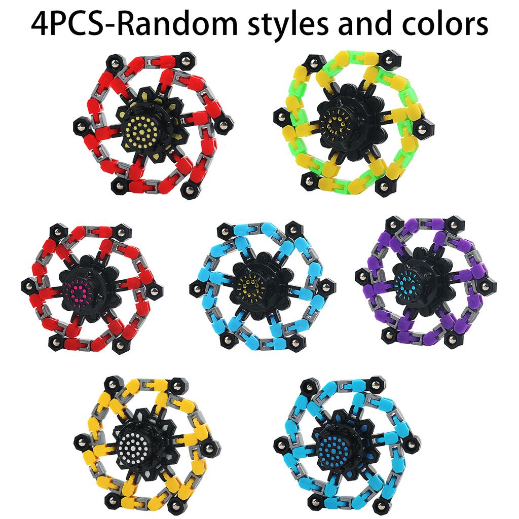 Transformable Fidget Spinners Chain Toys Stress Relief Sensory Toys Fingertip Gyros Spinner Party Favors For Kids Adults