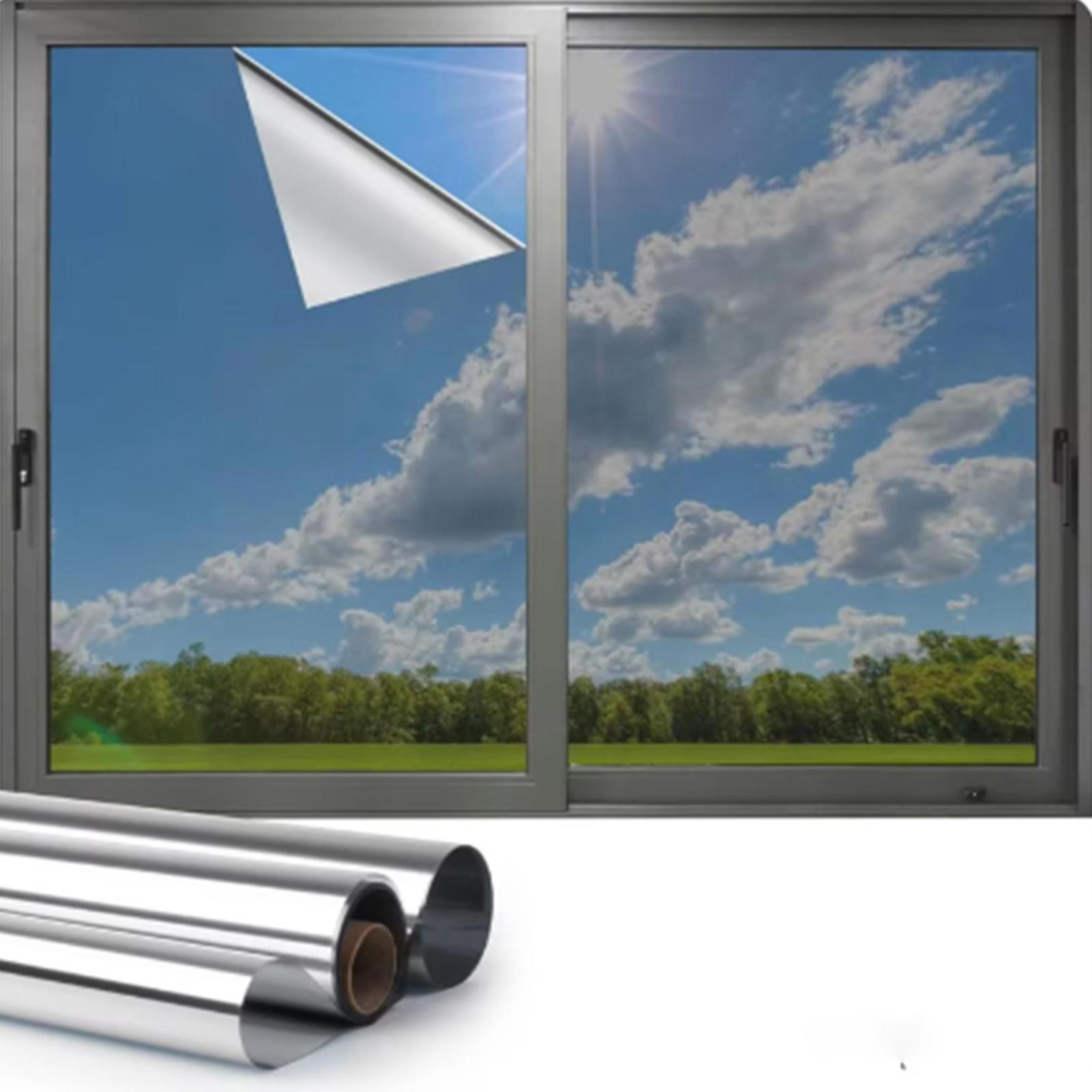 

50x100cm Window Privacy Film Office Home Balcony One Way UV Blocking Static Cling Glass Film A