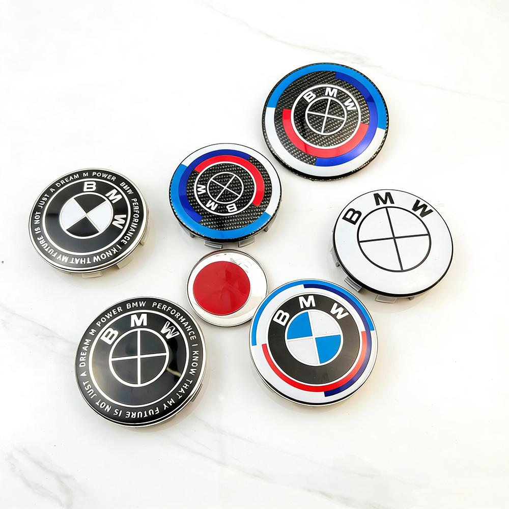 7Pcs 45mm 56mm 68mm 74mm 82mm Car Wheel Hub Center Caps Hood Front Rear Trunk Emblem Steering Wheel Center Badge For BMW DZ3