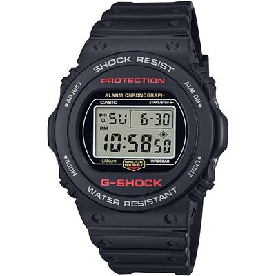 שעון עגול לגברים G-SHOCK DW-5750UE-1JF [דגם בסיסי G-SHOCK סדרת DW-5700] שרף שחור