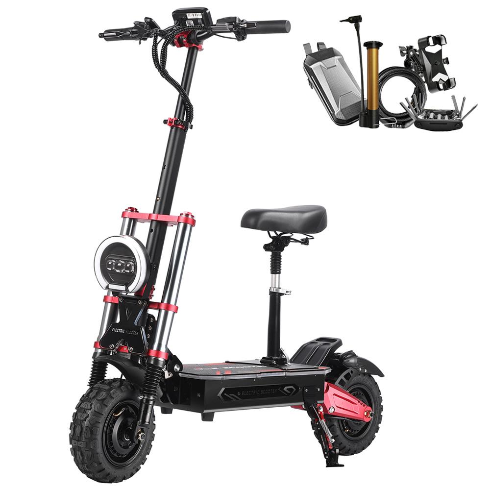 Boyueda S5 Dual Motor E-Scooter, 6000W, 60V38Ah, 120km Range, 85km/h Speed, APP Control, NFC Unlock, 11" Off-Road Tires, Foldable E-Scooter