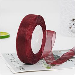 Factory 20 mm Gift Ribbons Nylon Organza Ribbons Roll for Wrapping