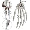 Plastic Skeleton Hands Skull Claws Halloween Mini Bone Hand Prop for Haunted House Bar Escape Room Table Decor Prank Ornament