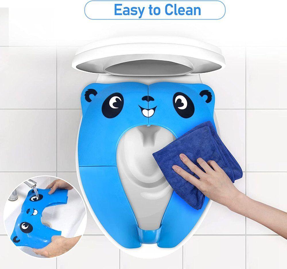 Portable Folding Non Slip Silionce Pads Potty Training Seat for Kids Foldable Toddlers Toilet Seat Potty Seat Cover for Travel AVE