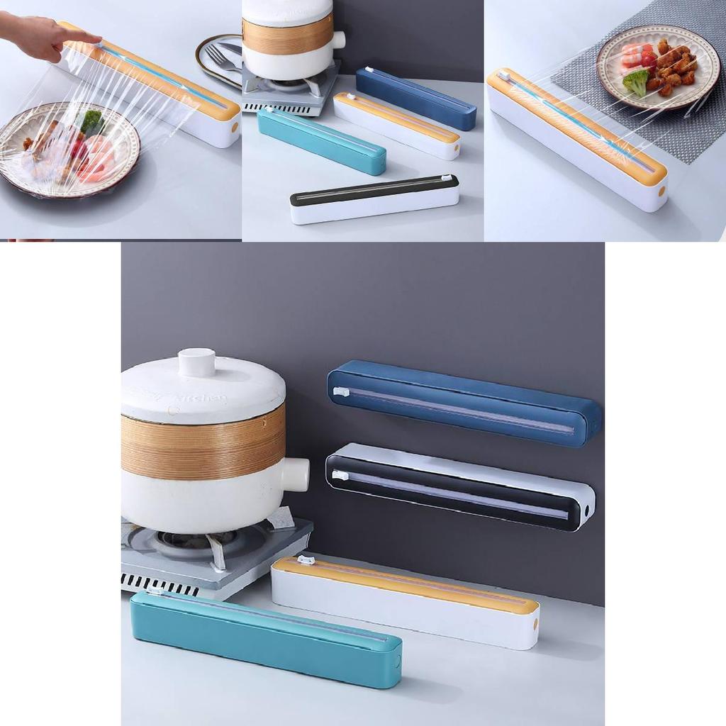Multi-functional Plastic Wrap Cutter Home Use No-tear Refrigerator Hanging Kitchen Wrap Food Grade