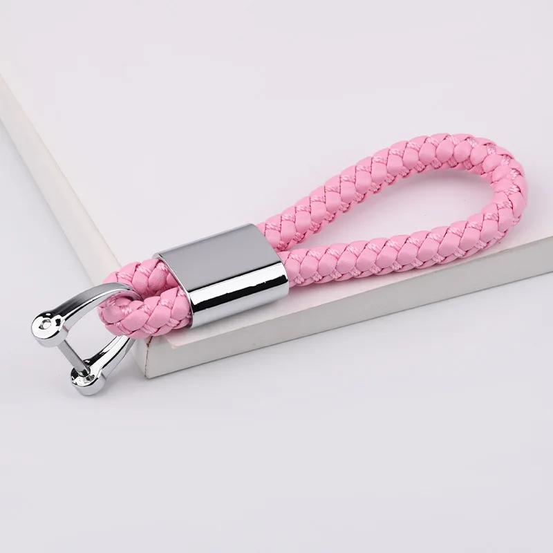 Индивидуальный ЛОГОТИП Плетеная веревка Кожаный Металлический Брелок Модный Персонализированный Имя Номер Брелок Мужской Женский Лазерная гравировка Брелок для ключей автомобиля Blank