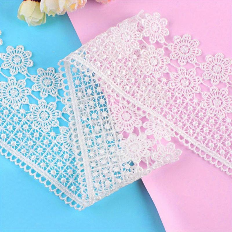 3 Yards/Roll White Black Lace Flower Trim, DIY Ribbon, Dress Decor, Sewing Craft, Trim & Embellishments