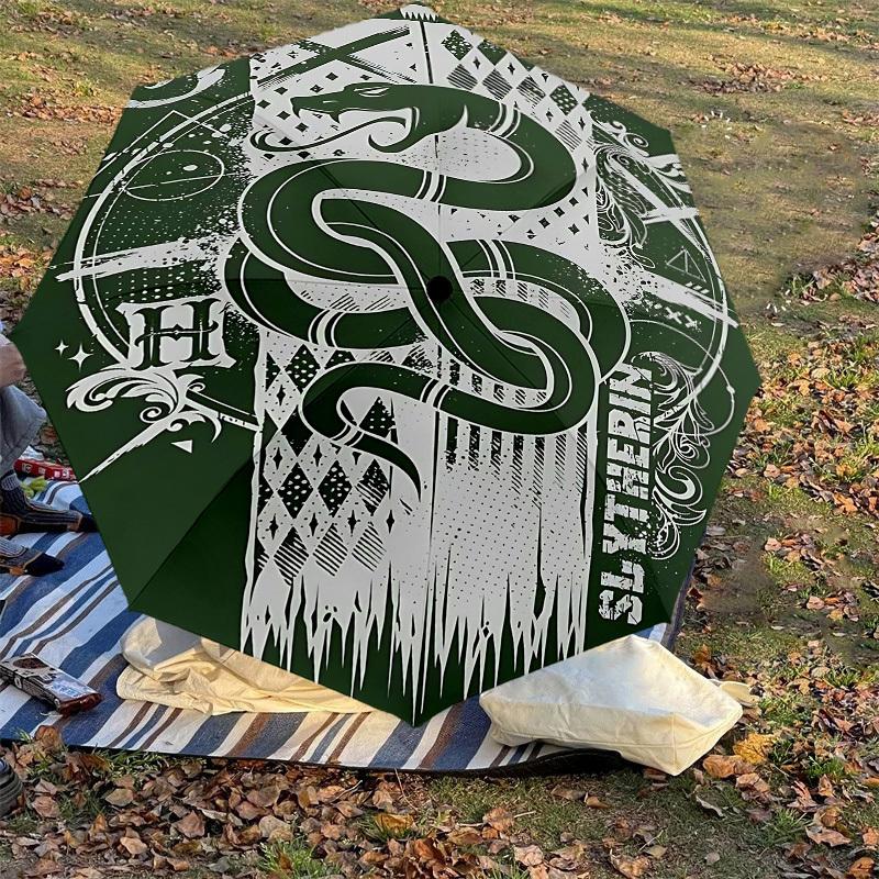 1PC Warner Slytherin Snake Umbrella-8-Rib Reinforced, Automatic Open, Lightweight & Durable-A49
