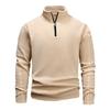 Men S Half Zip Stand Collar Long Sleeve Sweatshirt Autumn Winter Casual