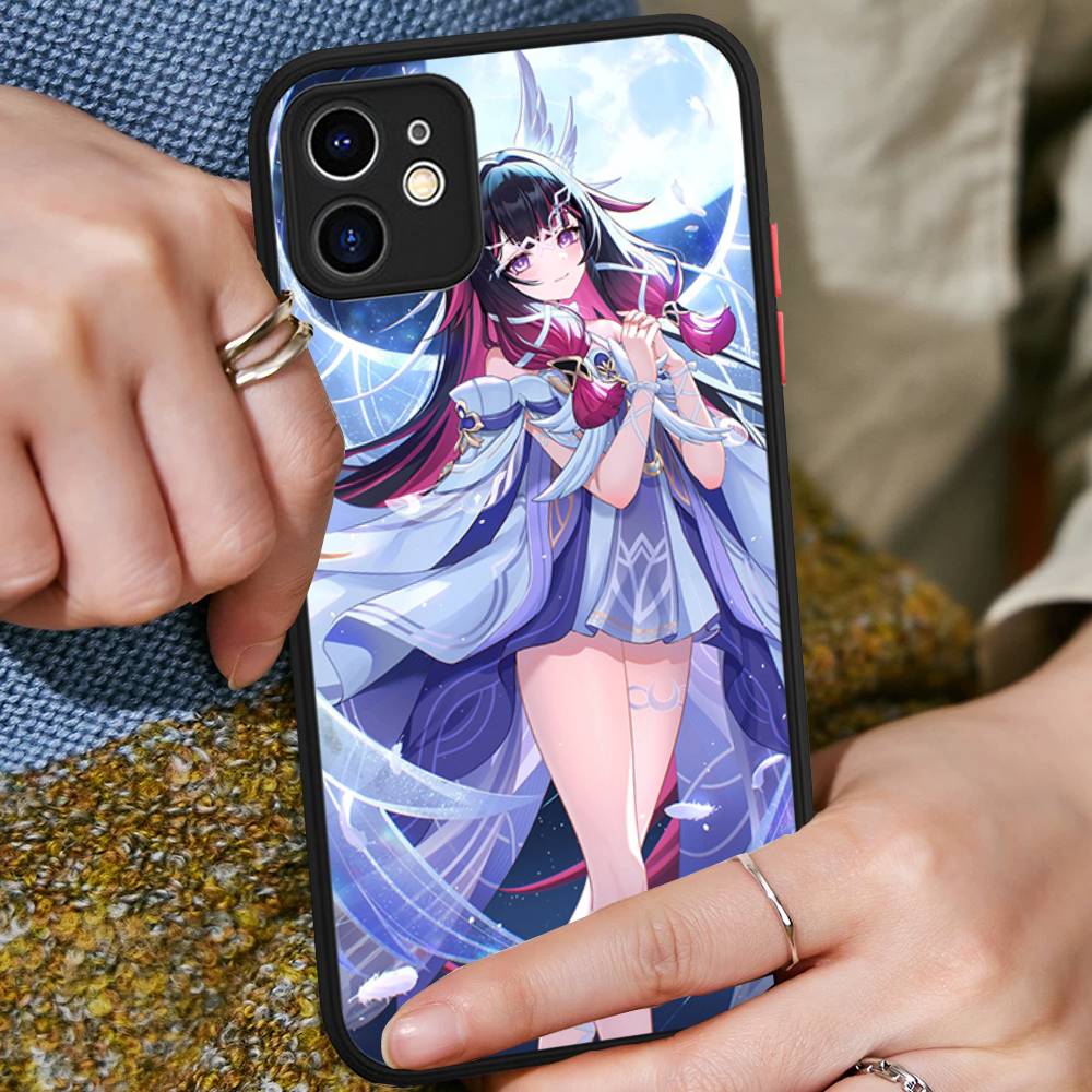 Genshin Impact Columbina Phone Case For IPhone 16 15 14 11 12 13 Pro Max Plus 12 XS Max Back Cover Matte Case
