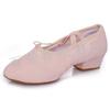 Women's Canvas Ballet Shoes - Soft Sole with Heel for Yoga, Dance, and Folk Practice