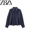Jnleaog Autumn New Women's Clothing Fashion French Style Design Pleated Decorative Poplin Shirt 5099901