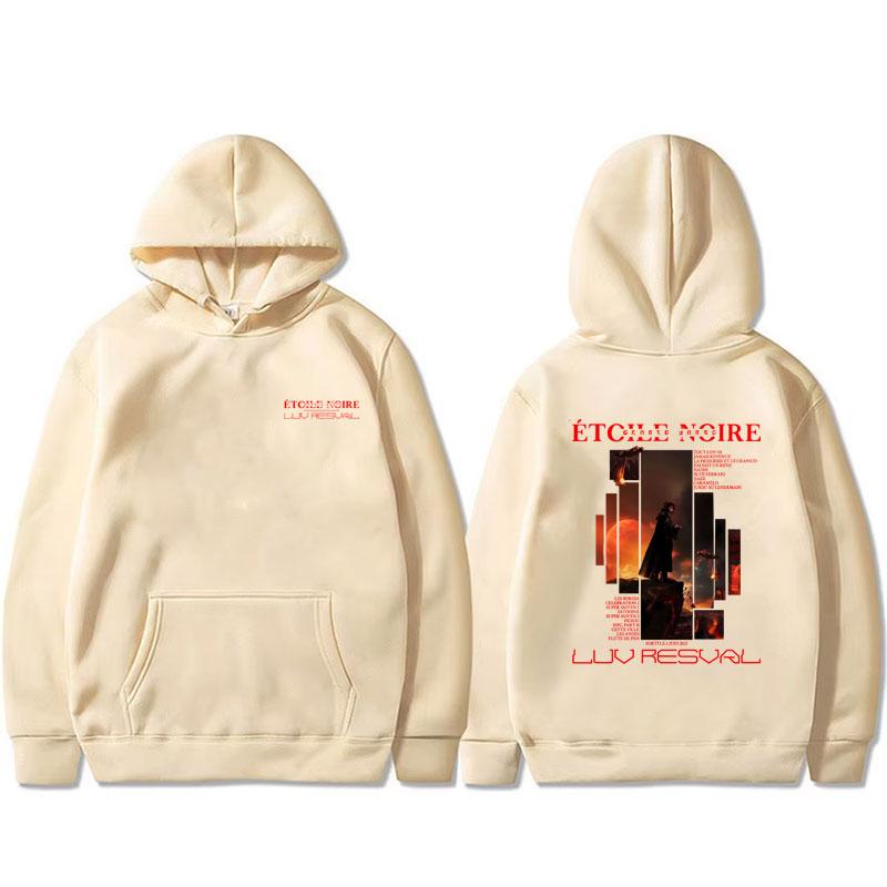 

Французький репер Luv Resval Etoile Noire Графічна толстовка Чоловіки Жінки Хіп-хоп Поп-музика Толстовка Чоловіча Повсякденна Бавовняна Вінтажна Толстовка з капюшоном M