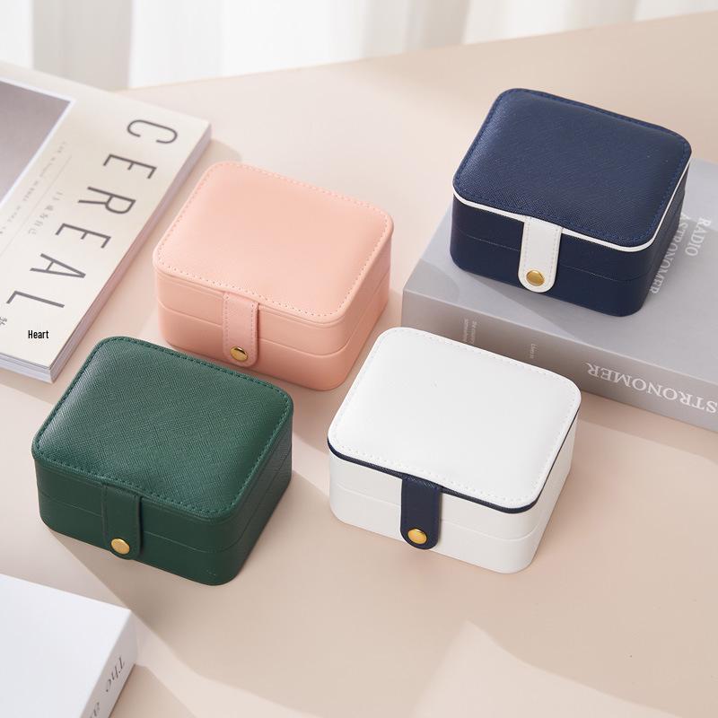Mini Exquisite Jewelry Storage Box with Mirror for Earrings, Rings, Bracelets, & Ornaments