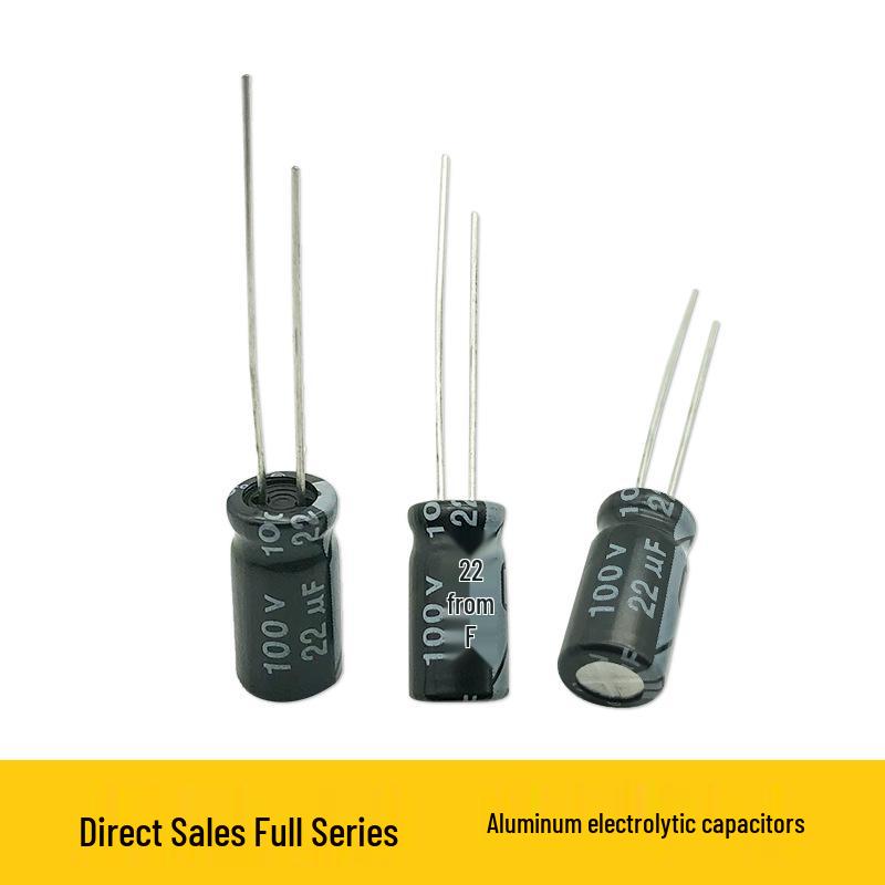 Green-Gold 22UF 50V 5*11 Direct Plug Electrolytic Capacitor for LED Power Supplies