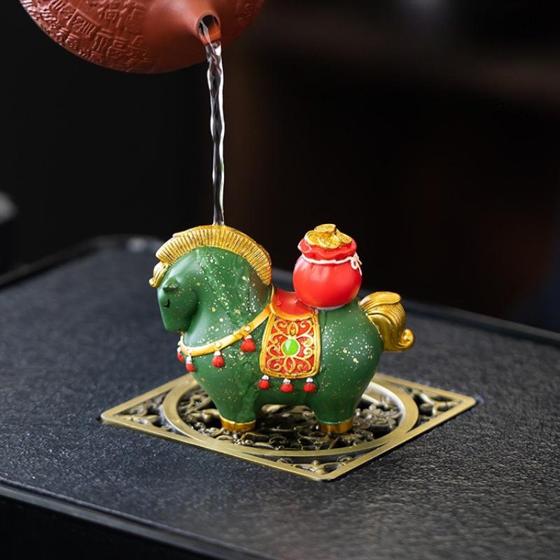 New Chinese Style Will Soon Have Money To Succeed Creative Horse Ornament Tea Pet Decorations, Opening Gifts Tea Table Ornaments