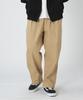 UNDEROFF Loose Fit Elastic Cotton Fleece-Lined Pants Black