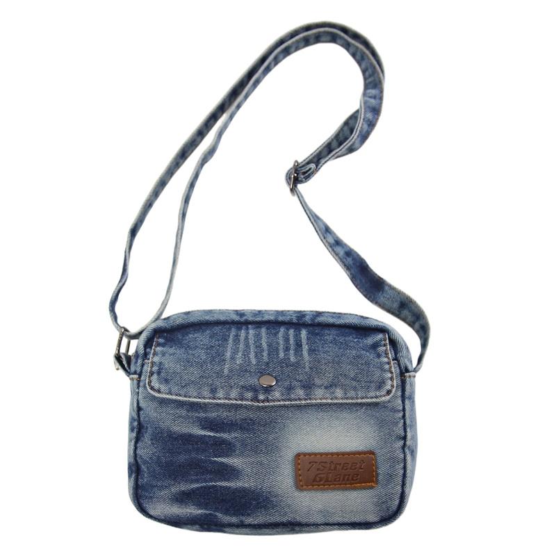 Denim Mobile Phone Bag Letter Shoulder Crossbody Bag