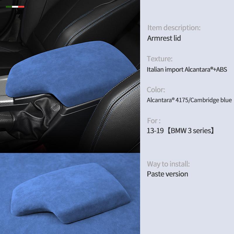 For BMW 3 4 Series F30 F31 F35 F32 F34 GT F33 F36 2013- Alcantara suede Car Center Console Armrest Box Cover Accessories