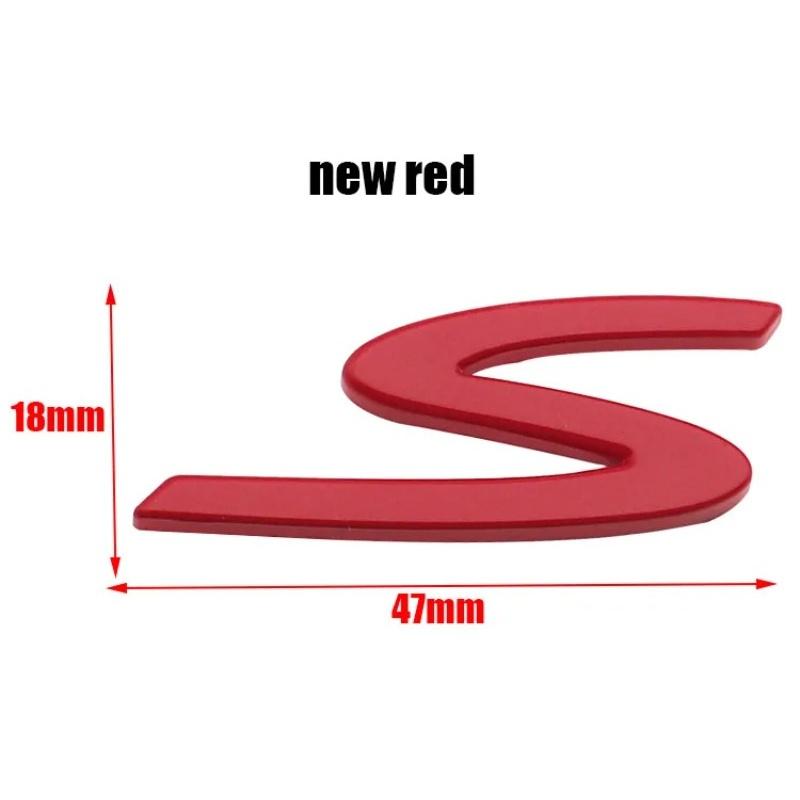 1pcs 3D S Car Emblem Badge Sticker Styling Accessories