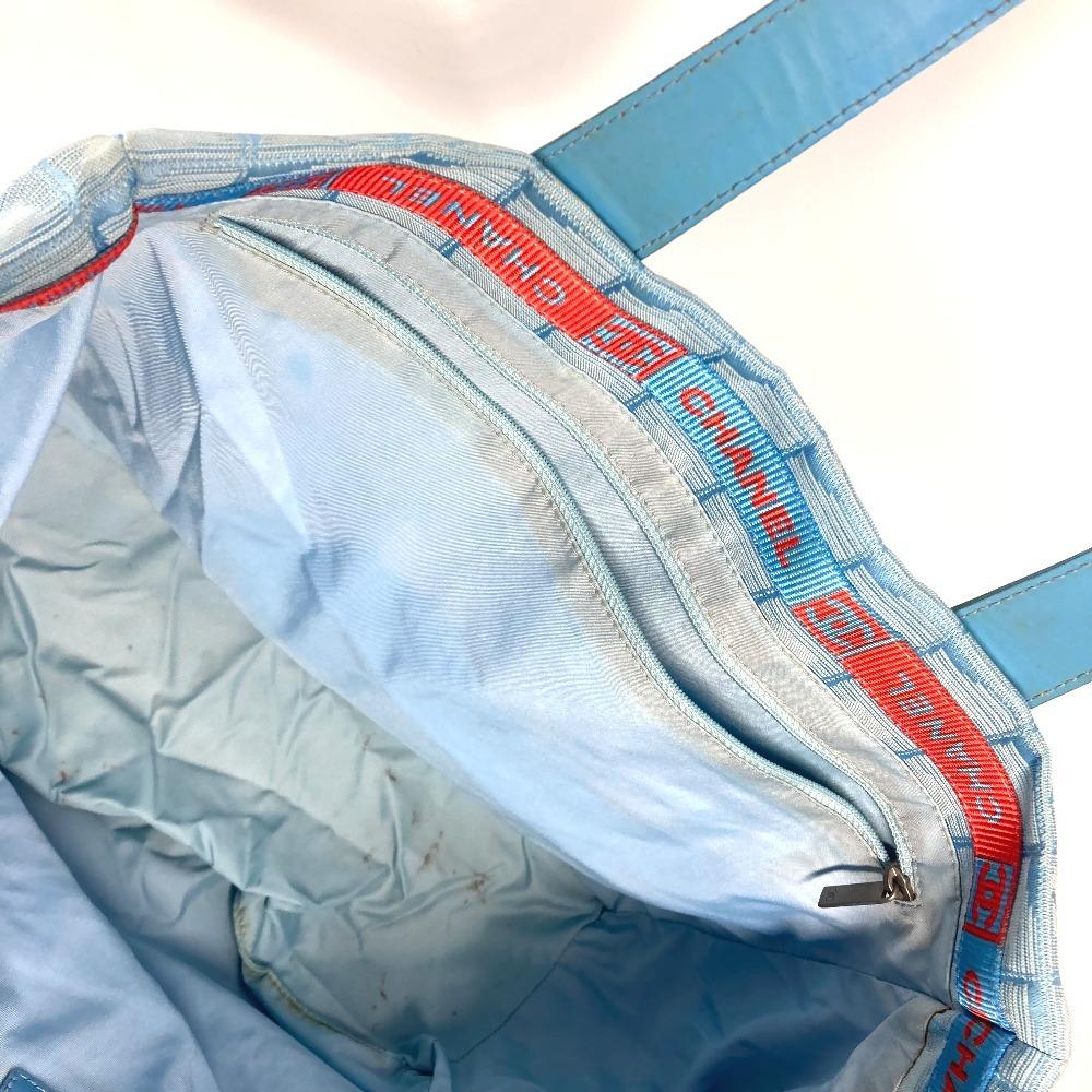 CHANEL A15991 New Travel Line MM Tote Bag Shoulder Bag Nylon jacquard / Leather