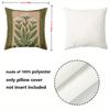 1 Stück - 2D Flachdruck Gesticktes Blumenmuster Dekokissen Polyester Kissenbezug Sofa Dekorative Kissenhülle