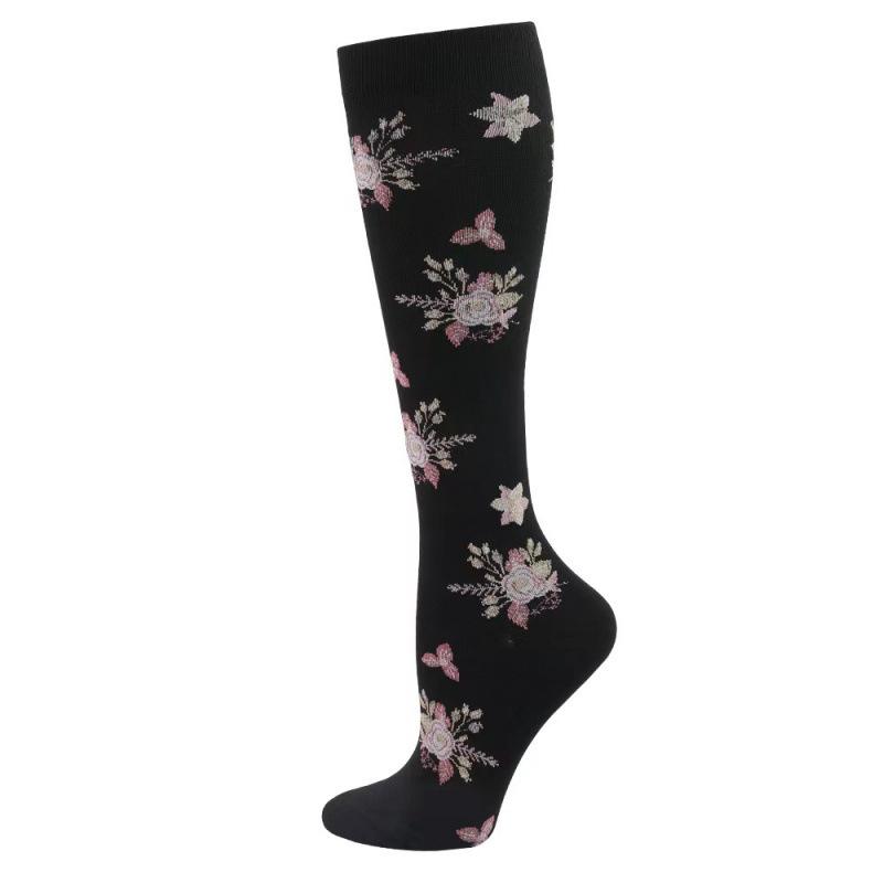 Women's Floral Compression Calf Socks - Spring Series Low Pressure Sports Socks