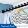 Telescopic Clothes Drying and Curtain Rod: For Bedroom, Bathroom, Wardrobe, Balcony, and Shower. Sturdy, Thickened Design Supports Heavy Garments.